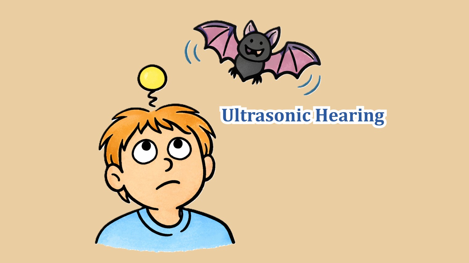 Ultrasonic hearing illustration